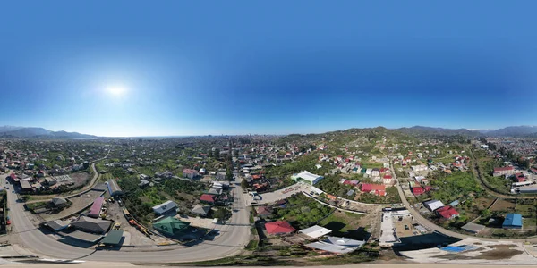 Pueblo Montaña Con Dron Panorama 360 —  Fotos de Stock