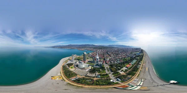 Батуми Грузия Июля 2021 Года Вид Город Дрона Панорама 360 — стоковое фото