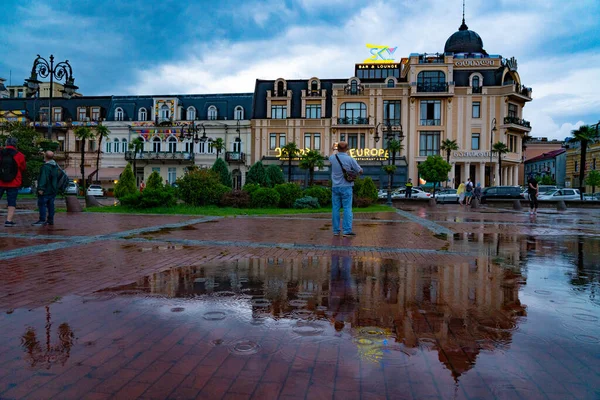 Batumi Georgië Juli 2021 Europa Plein Regen — Stockfoto