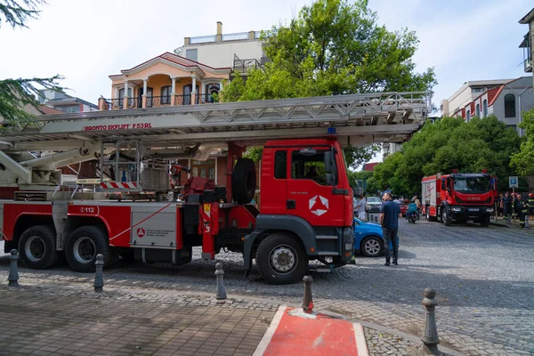 Batumi Georgia Července 2021 Hasiči Dorazili Uhasit Požár — Stock fotografie