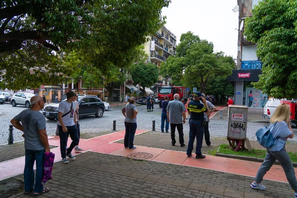 Batumi Georgia Julio 2021 Policía Una Calle Ciudad —  Fotos de Stock