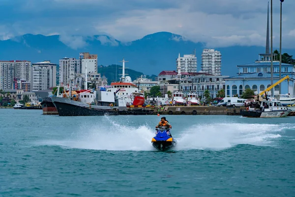 Batumi Georgia July 2021 Muslims Ride Jet Ski — Stock Photo, Image