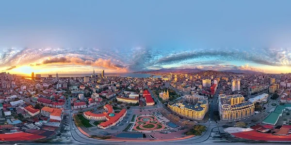 Batumi Georgia Května 2021 360Vr Panorama Města Při Západu Slunce — Stock fotografie