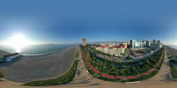 Batumi Georgien Juli 2021 360 Panorama Över Staden Från Drönare — Stockfoto