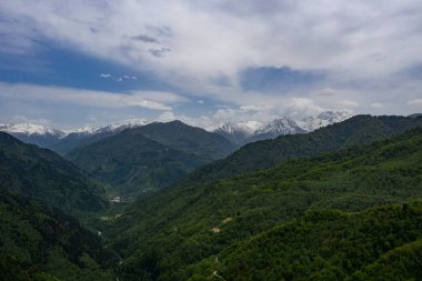 Machakhela Gorge, bir İHA 'dan, Adjara, Georgia