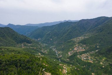 Machakhela Gorge, bir İHA 'dan, Adjara, Georgia