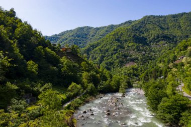 Machakhela Gorge, bir İHA 'dan, Adjara, Georgia