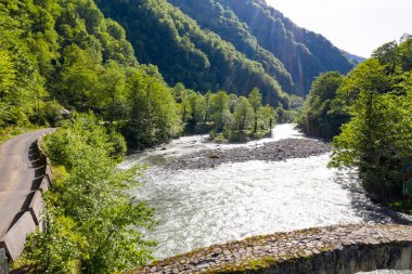 Machakhela Gorge, bir İHA 'dan, Adjara, Georgia