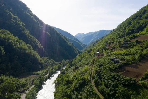 Gorge Machakhela Drone Adjara Géorgie — Photo