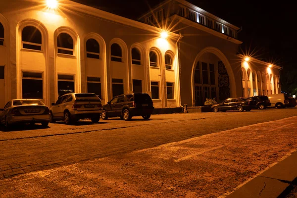 ジョージア州バトゥミ2021年4月29日夜の港 — ストック写真