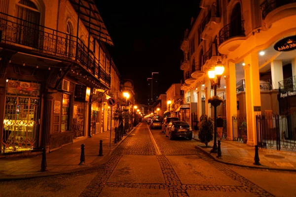 Batumi Georgia Abril 2021 Ciudad Vieja Por Noche — Foto de Stock