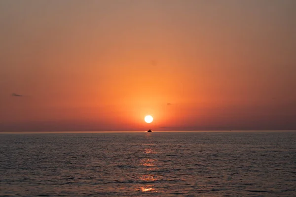 Puesta Sol Mar Hermoso Paisaje — Foto de Stock