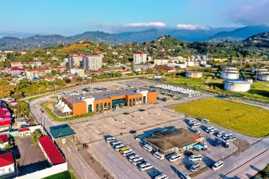 Batumi, Gürcistan - 1 Mayıs 2021: Tren istasyonu manzarası