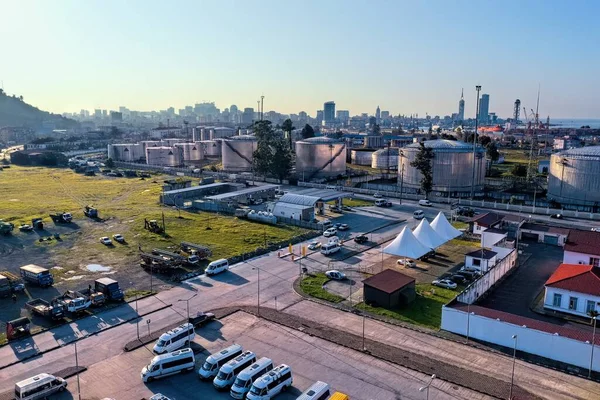 Batumi Georgia Május 2021 Légi Felvétel Ipari Övezetről — Stock Fotó