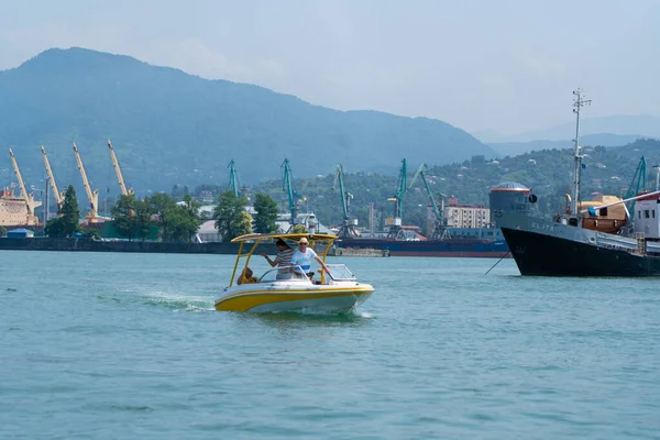 Batumi Georgia July 2021 Tourists Speedboat — Stock Photo, Image