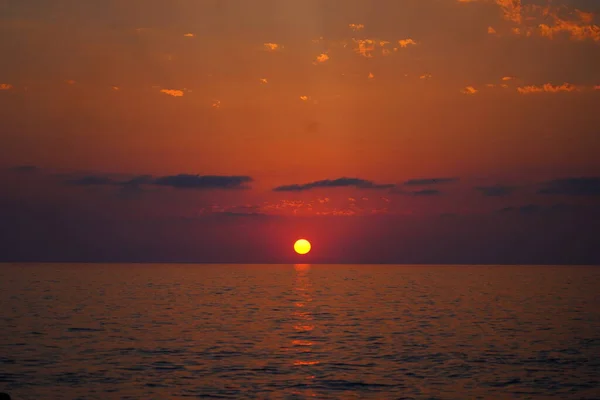 Beautiful Orange Sunset Sea — Stock Photo, Image