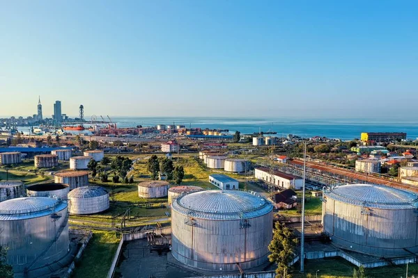 Batumi Georgia Május 2021 Aerial View Oil Storage Tank — Stock Fotó