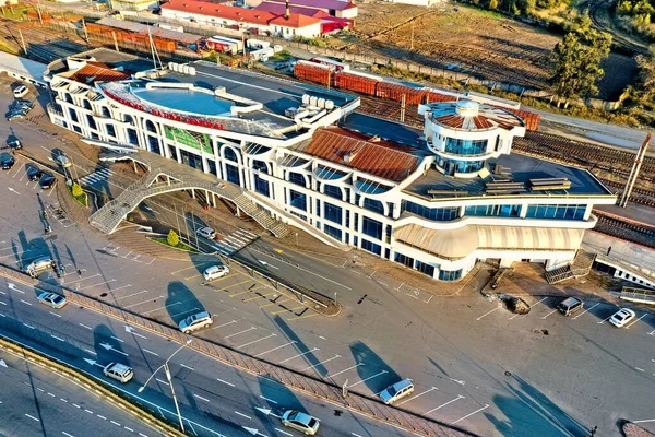 Batumi Geórgia Maio 2021 Estação Ferroviária Com Drone — Fotografia de Stock