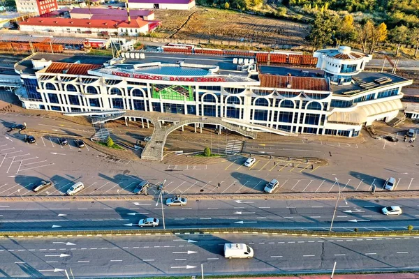 Batumi Geórgia Maio 2021 Estação Ferroviária Com Drone — Fotografia de Stock