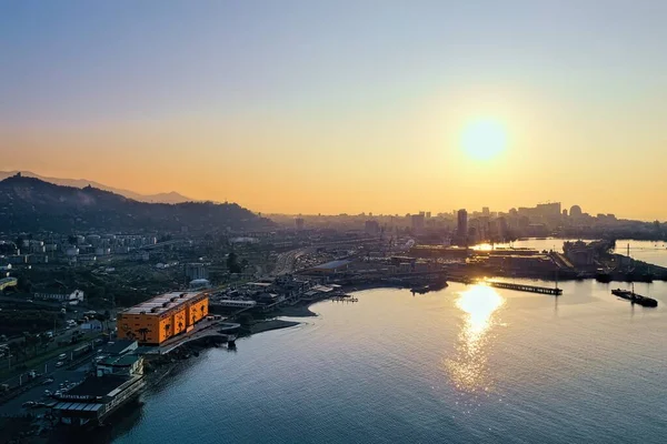 Batumi Gürcistan Mayıs 2021 Limanın Havadan Görünüşü — Stok fotoğraf