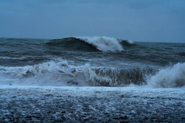 9 Mayıs 2021 'de Batumi' deki Karadeniz Fırtınası
