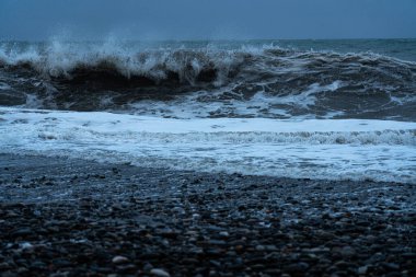 9 Mayıs 2021 'de Batumi' deki Karadeniz Fırtınası