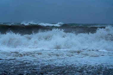 9 Mayıs 2021 'de Batumi' deki Karadeniz Fırtınası