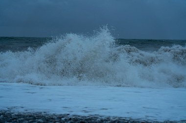 9 Mayıs 2021 'de Batumi' deki Karadeniz Fırtınası