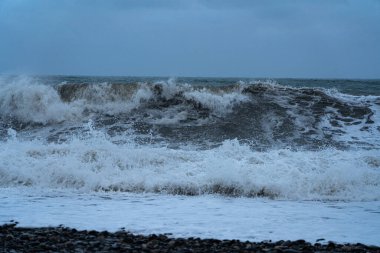 9 Mayıs 2021 'de Batumi' deki Karadeniz Fırtınası