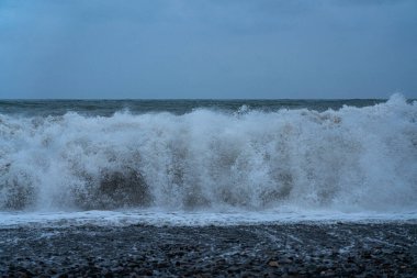 9 Mayıs 2021 'de Batumi' deki Karadeniz Fırtınası