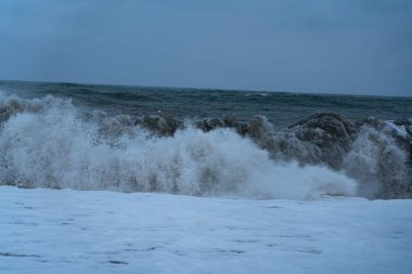 9 Mayıs 2021 'de Batumi' deki Karadeniz Fırtınası