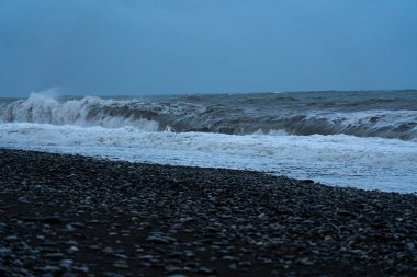 9 Mayıs 2021 'de Batumi' deki Karadeniz Fırtınası