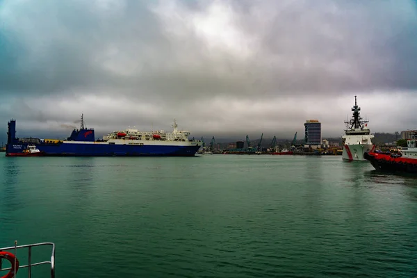 Batumi Georgia May 2021 Kaunas Ship Enters Port — Stock Photo, Image