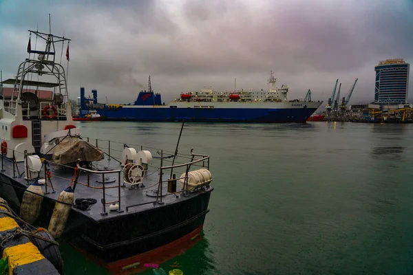 Batumi Geórgia Maio 2021 Navio Kaunas Entra Porto — Fotografia de Stock