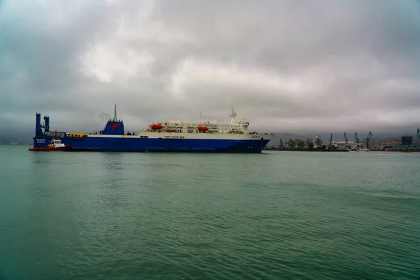 Batumi Georgia May 2021 Kaunas Ship Enters Port — Stock Photo, Image