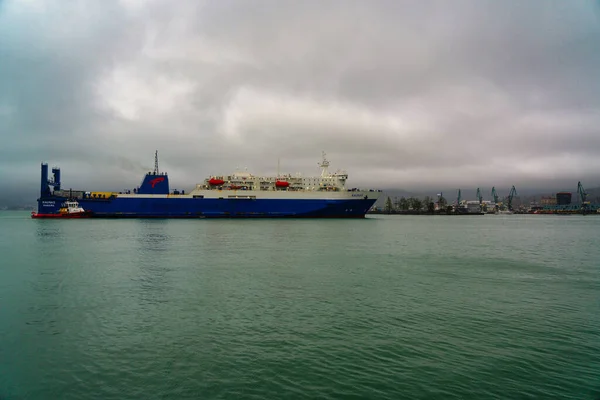 Batumi Georgia May 2021 Kaunas Ship Enters Port — Stock Photo, Image