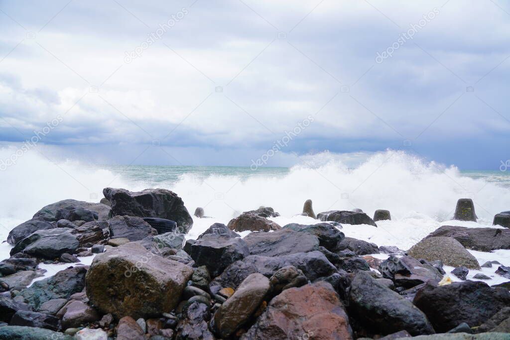 severe storm on the Black Sea