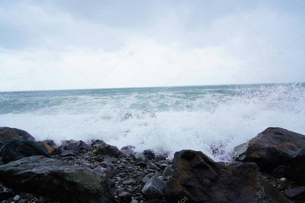 severe storm on the Black Sea