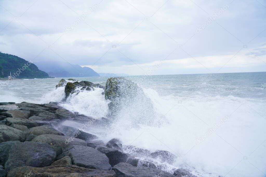 severe storm on the Black Sea