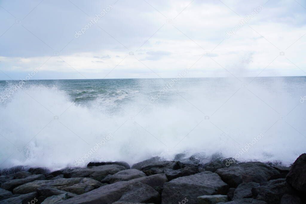 severe storm on the Black Sea