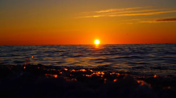 Tramonto Sul Mar Nero Giugno — Foto Stock