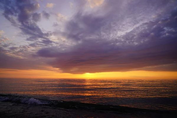 Puesta Sol Mar Batumi Mayo — Foto de Stock