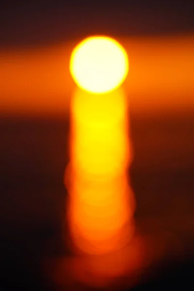 Orange Sun Out Focus — Stock Photo, Image