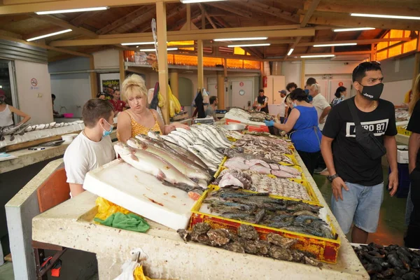 Batumi Geórgia Julho 2021 Mercado Peixe — Fotografia de Stock