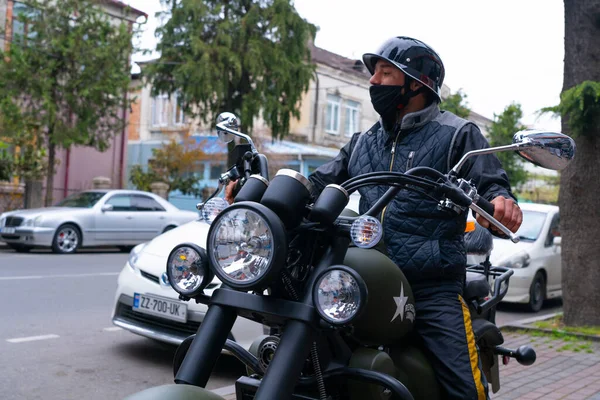 Batumi Georgia Abril 2021 Motociclista Motocicleta —  Fotos de Stock