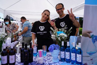 Batumi, Gürcistan - 06 Ağustos 2021: Halk Sanatları Fuarı