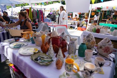 Batumi, Gürcistan - 06 Ağustos 2021: Halk Sanatları Fuarı