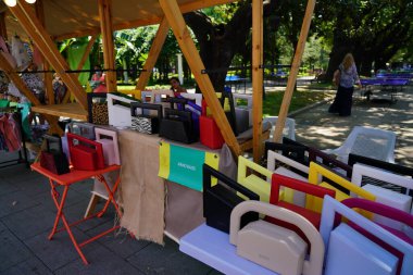 Batumi, Gürcistan - 06 Ağustos 2021: Halk Sanatları Fuarı