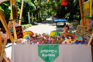 Batumi, Gürcistan - 06 Ağustos 2021: Halk Sanatları Fuarı