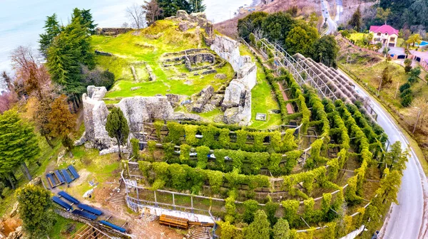 Petra Fort Batumi Met Drone Adjara Georgië — Stockfoto